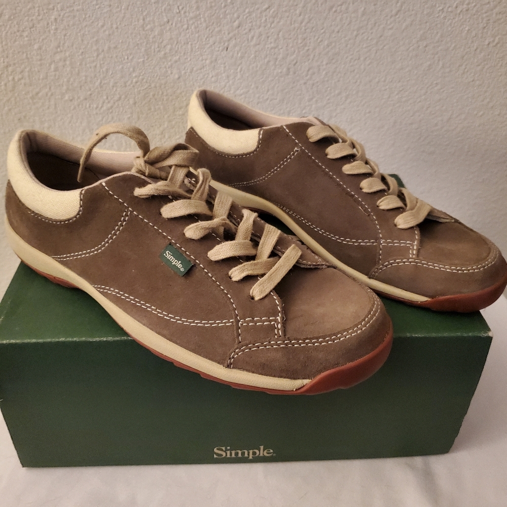 Simple Sugar Sneakers Suede Womens 9 New in Box khaki taupe